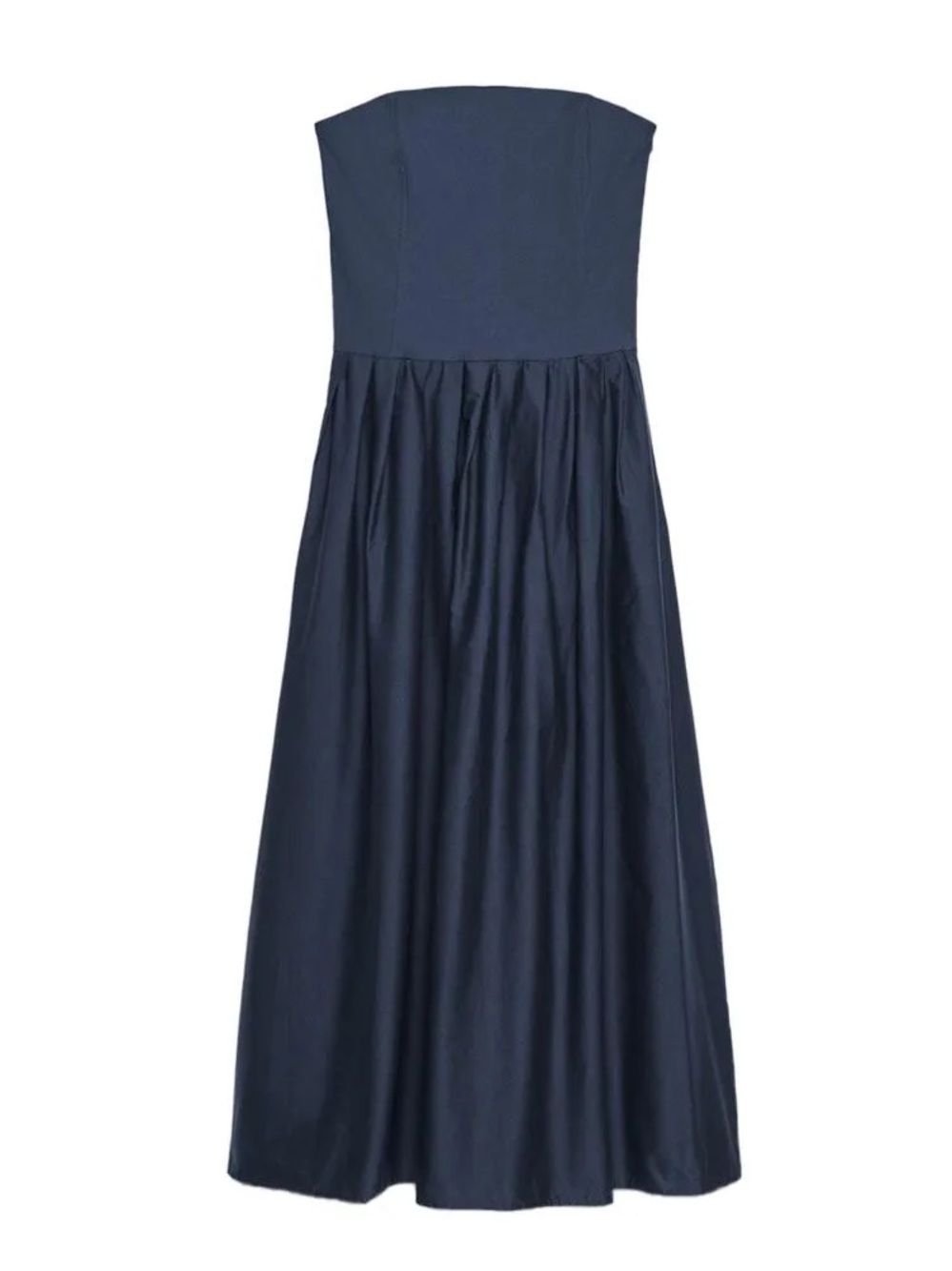 White by Vera Wang Navy Strapless Formal Dress